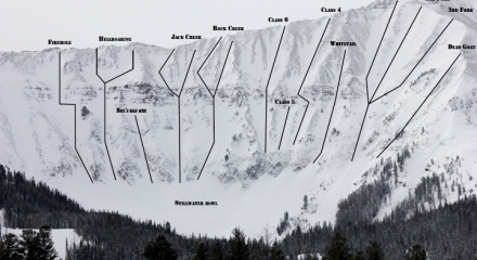 Headwaters venue for the Freeride World Tour Qualifier here at Moonlght Basin on March 14-18